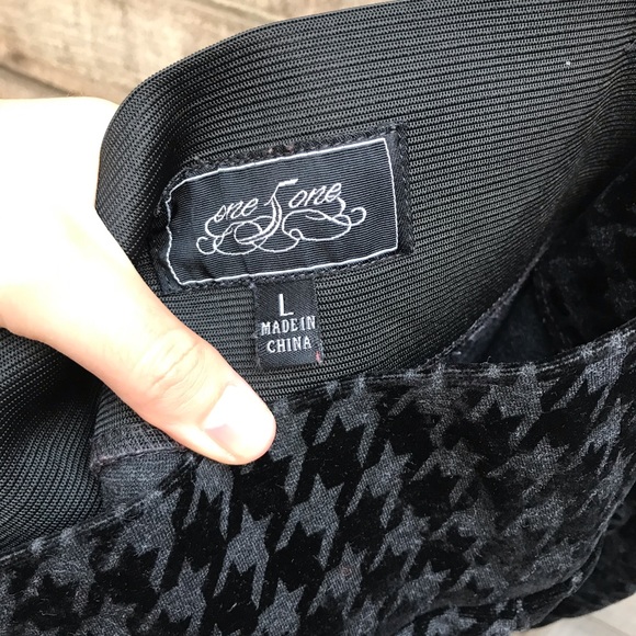 Black & Gray Pants Houndstooth - Picture 7 of 7